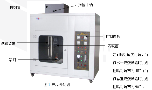 塑料燃烧试验机水平垂直试验